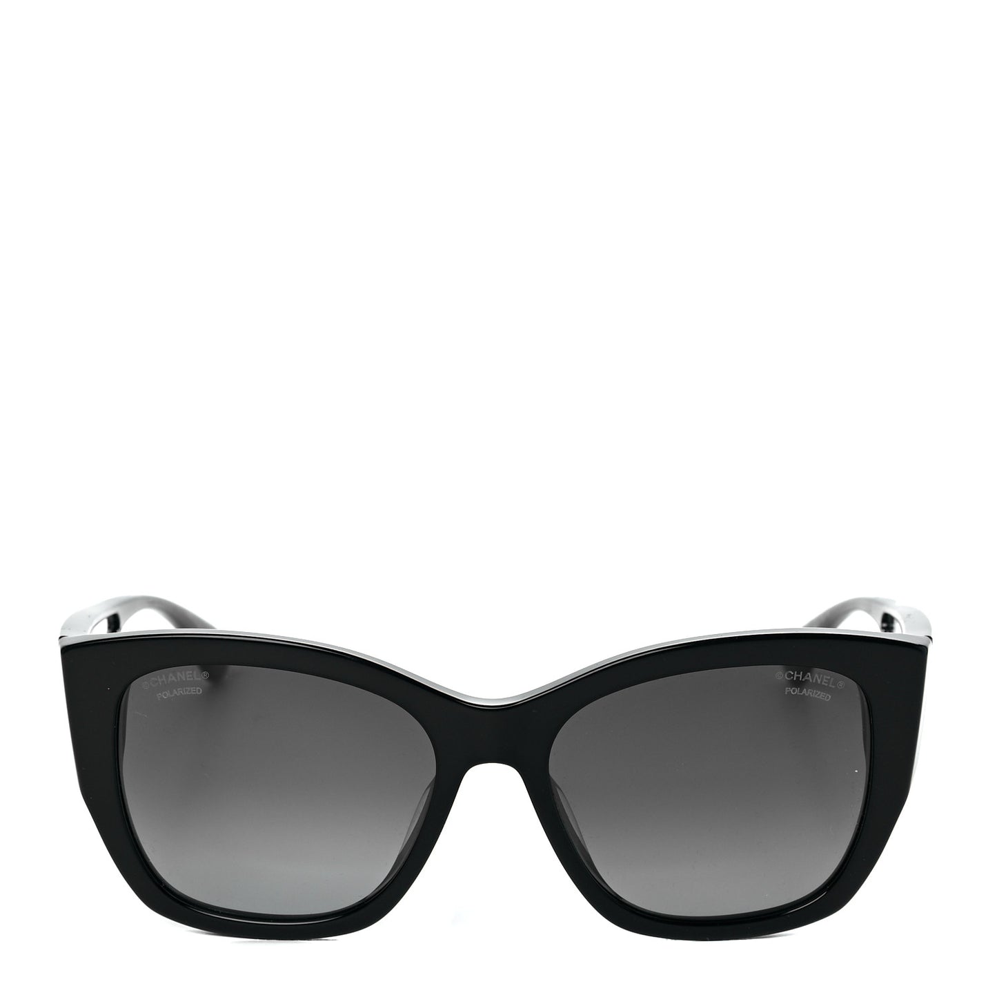 Acetate Polarized Butterfly Signature CC Sunglasses 5429-A Black