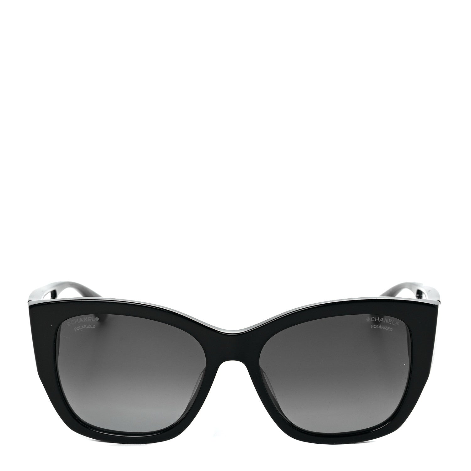 Chanel Acetate Polarized Butterfly Signature CC Sunglasses 5429-A Black 2 of 6