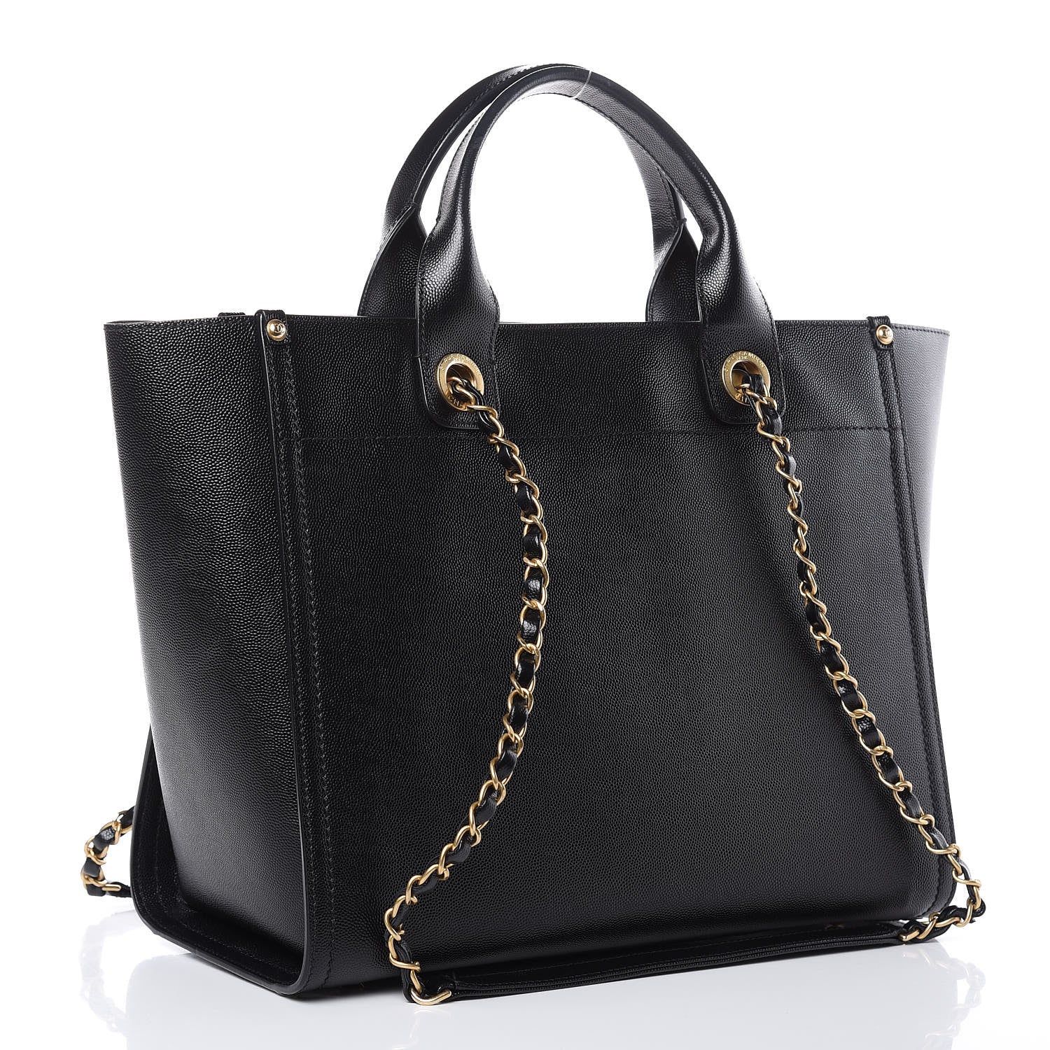 Chanel Caviar Small Studded Deauville Tote Black 4 of 11