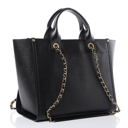 Chanel Caviar Small Studded Deauville Tote Black 4 of 11