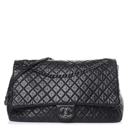 Chanel Calfskin Quilted XXL Travel Flap Bag Black 1 of 10