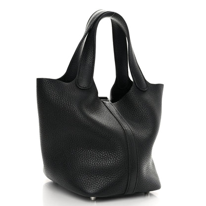 Hermes Taurillon Clemence Picotin Lock 18 PM Black 2 of 11