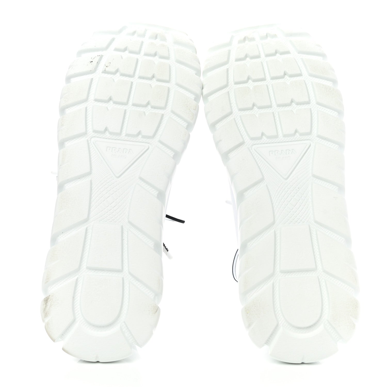 Prada Re-Nylon Gabardine Rubber Logo Quilted Womens 50mm Low Top Sneakers 38.5 White Black 5 of 9