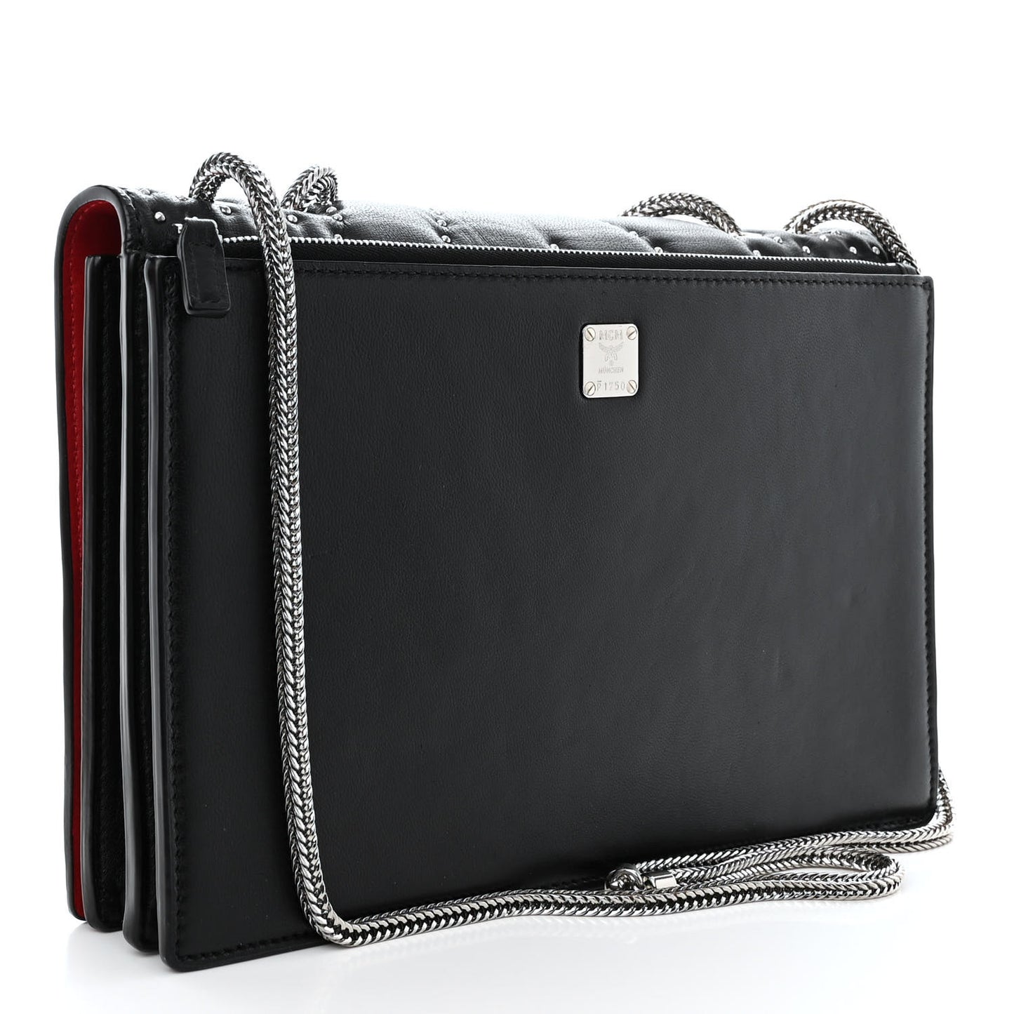 Lambskin Diamond Disco Flap Crossbody Bag Black