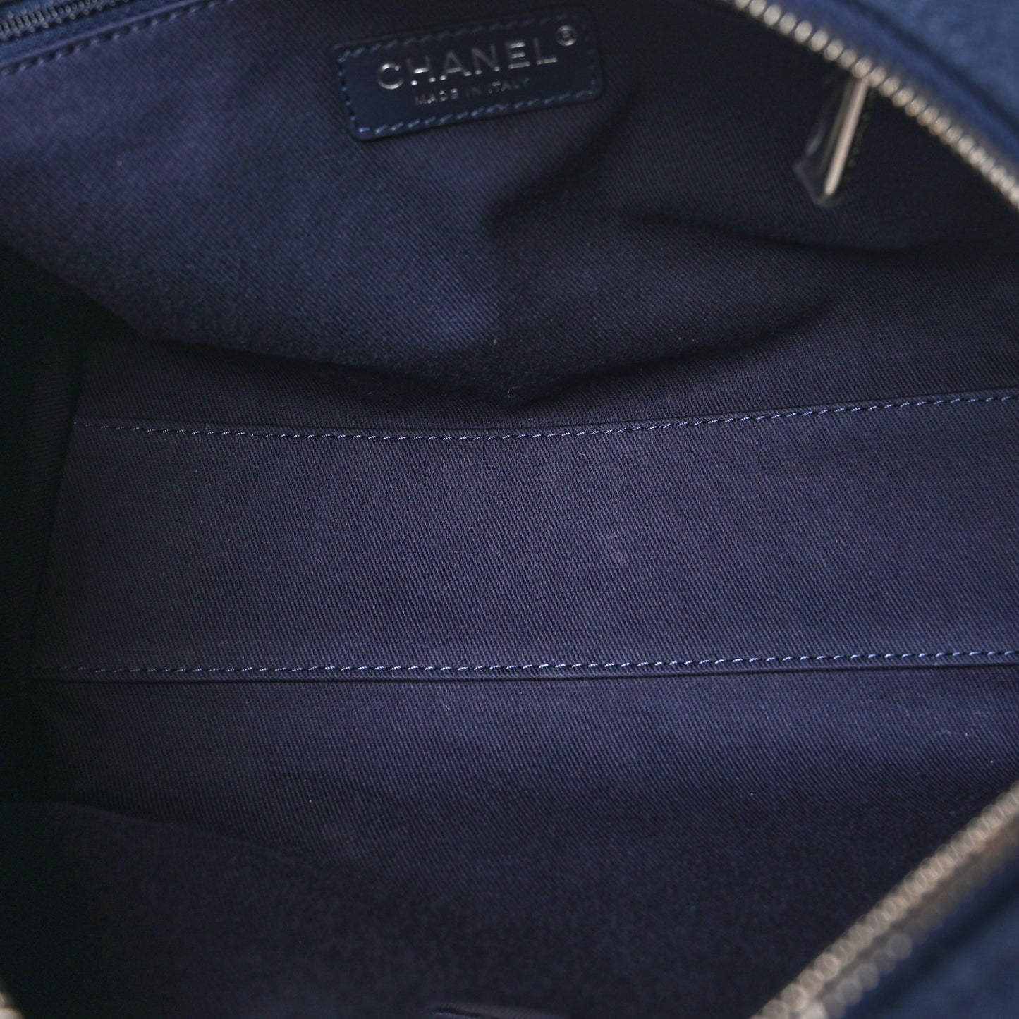Mixed Fibers Small Deauville Bowling Bag Navy Blue