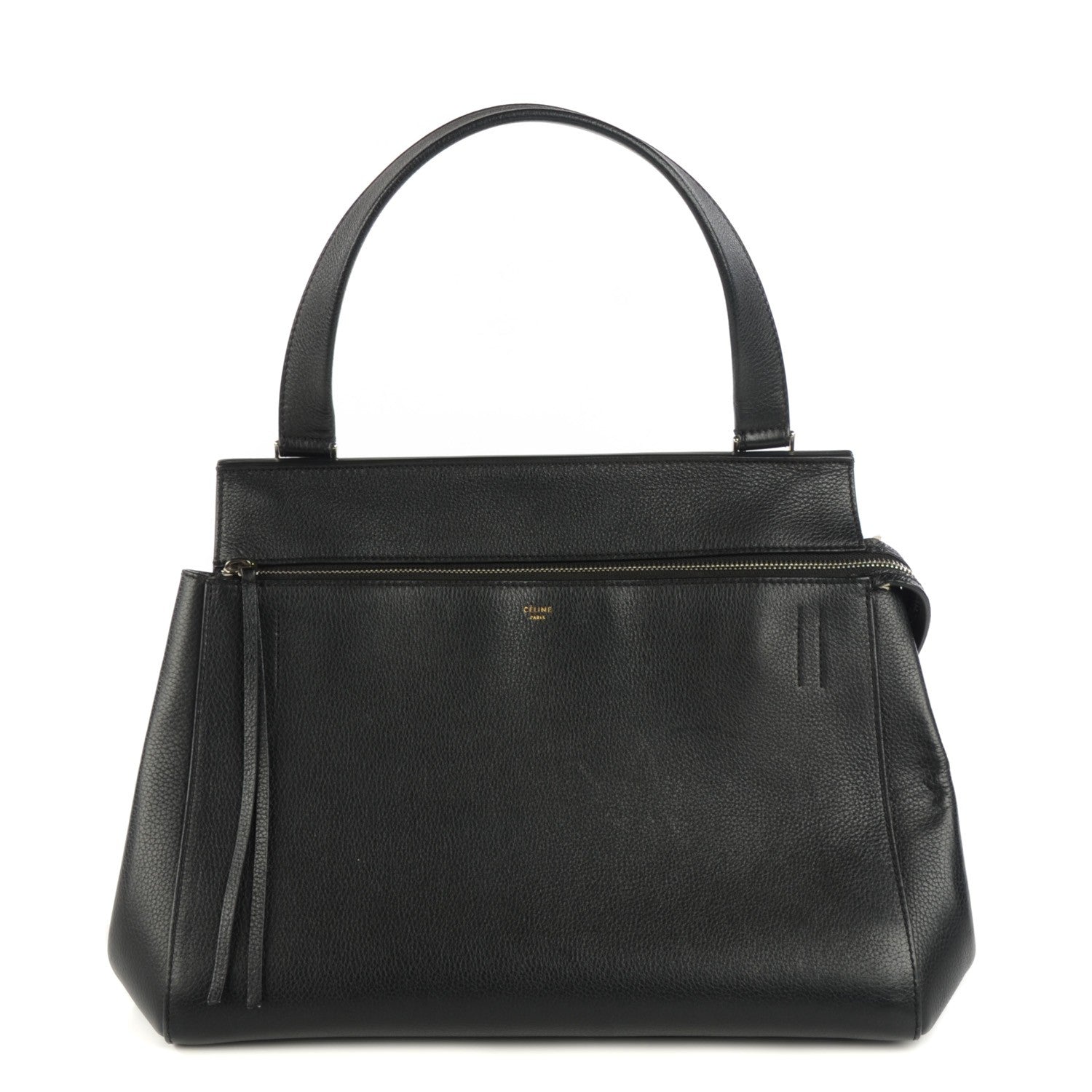 Celine Calfskin Medium Edge Shoulder Bag Black 1 of 10