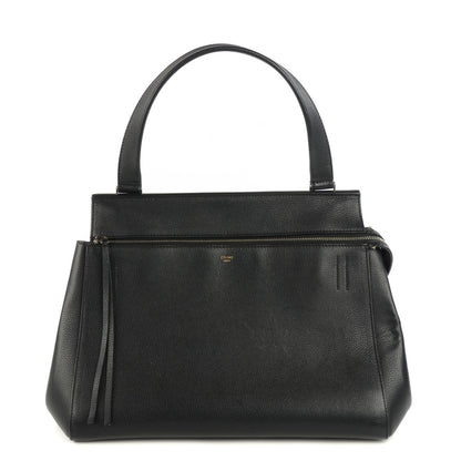 Celine Calfskin Medium Edge Shoulder Bag Black 1 of 10