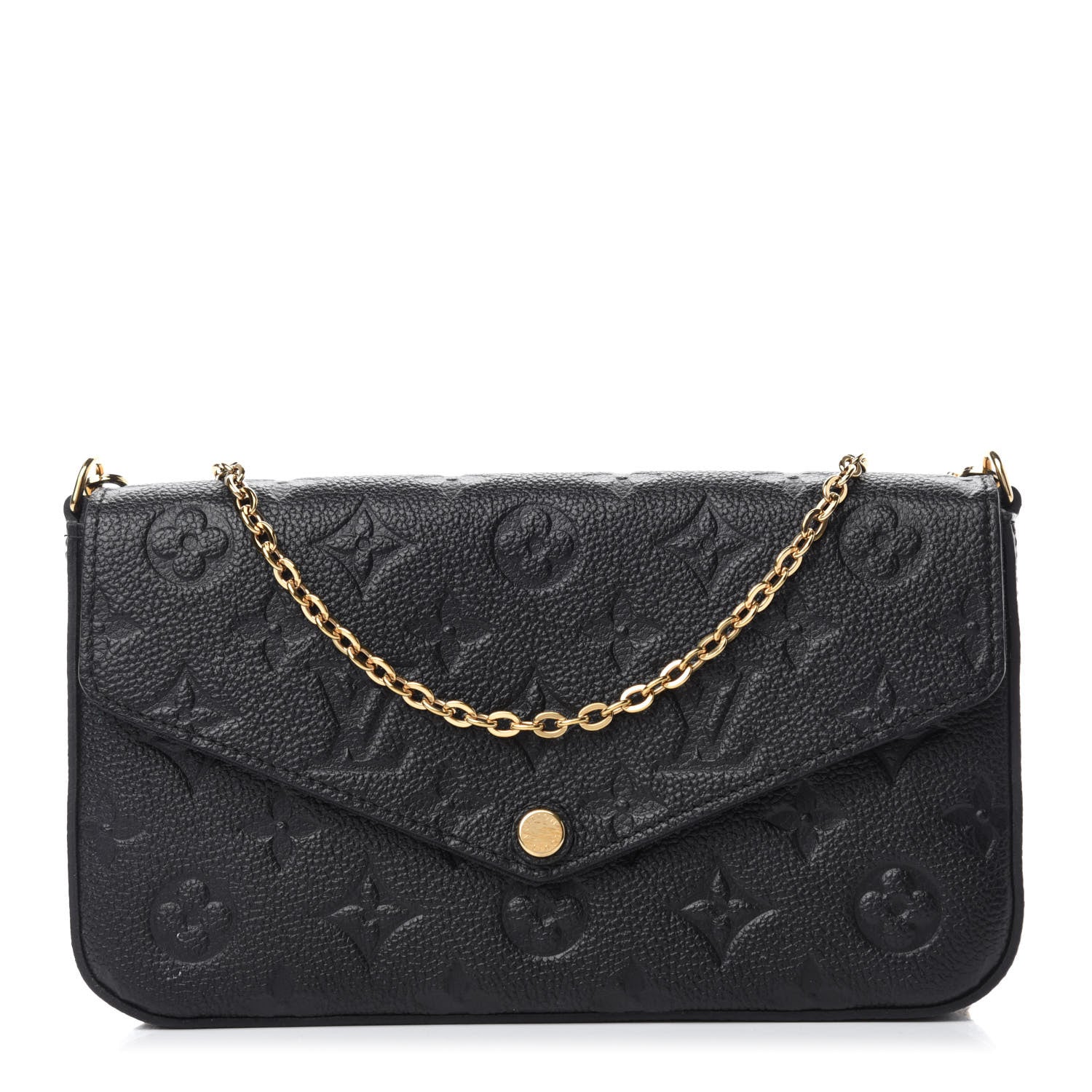 Louis Vuitton Empreinte Pochette Felicie Chain Wallet Black 1 of 13