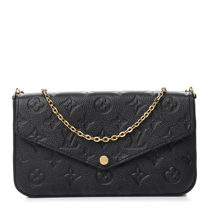 Louis Vuitton Empreinte Pochette Felicie Chain Wallet Black 1 of 13