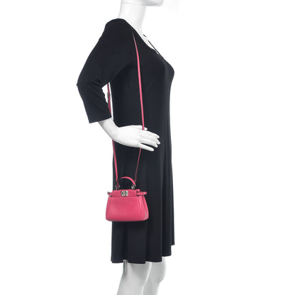 Fendi Shiny Nappa Micro Peekaboo Iconic Satchel Fuxia 2 of 10