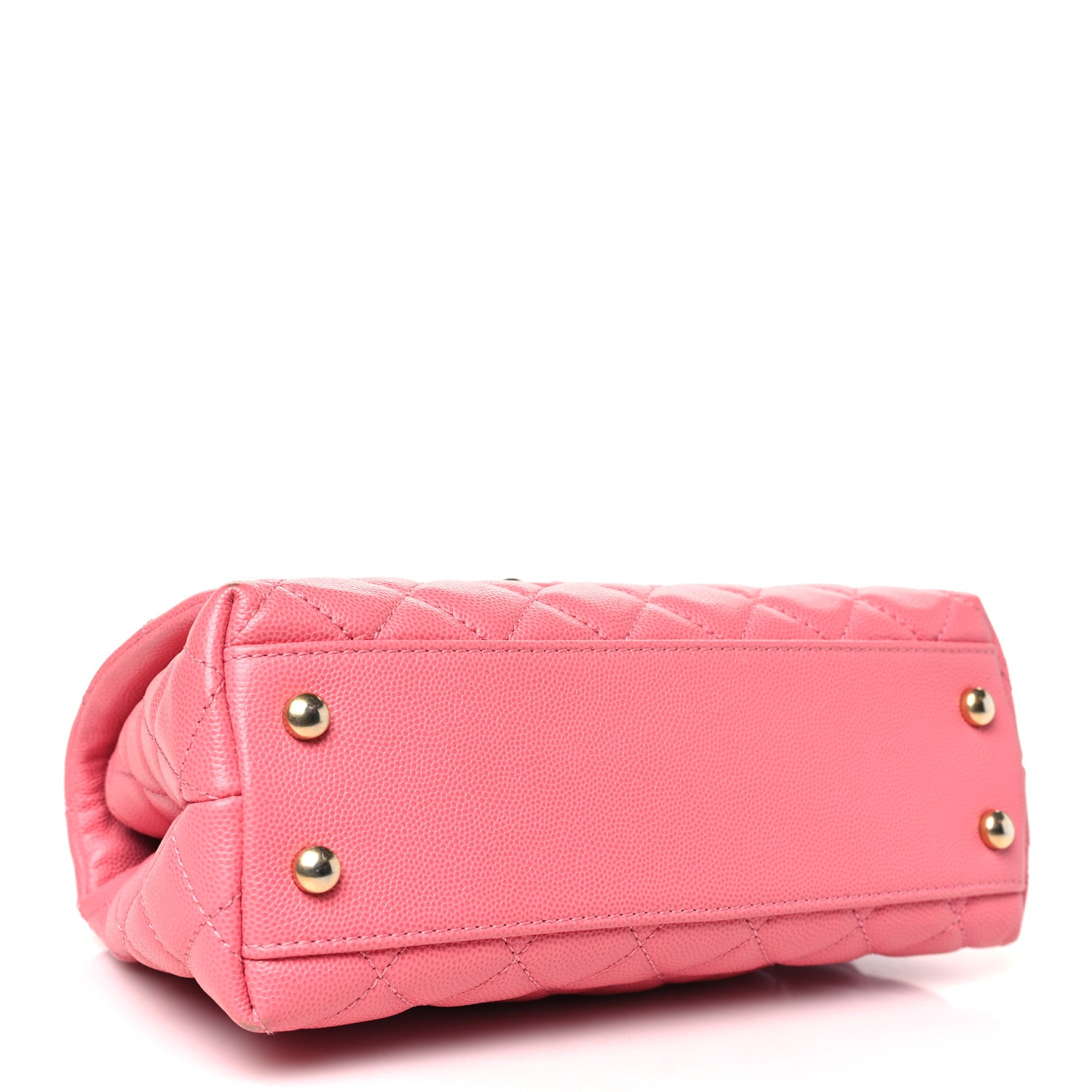 Chanel Caviar Lizard Embossed Quilted Mini Coco Handle Flap Pink 4 of 10