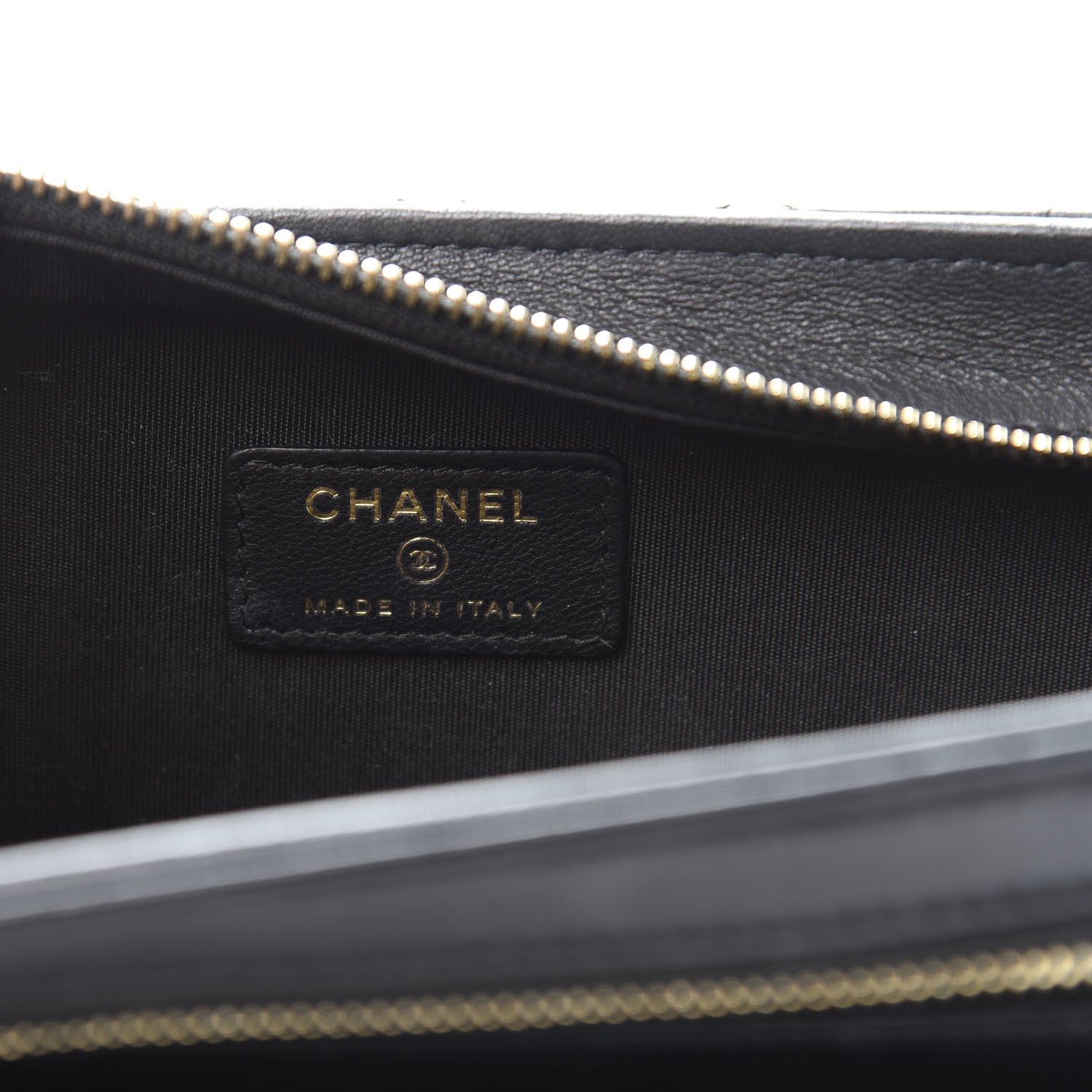 Chanel Lambskin Quilted Square Front Pocket Clutch With Chain Black 6 of 11