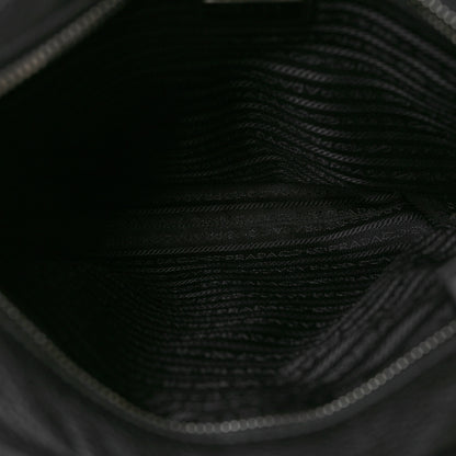 Prada Vitello Daino Flat Messenger Bag Black 5 of 11