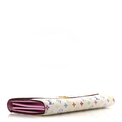 Louis Vuitton Monogram Multicolor Sarah Wallet White Litchi 4 of 14