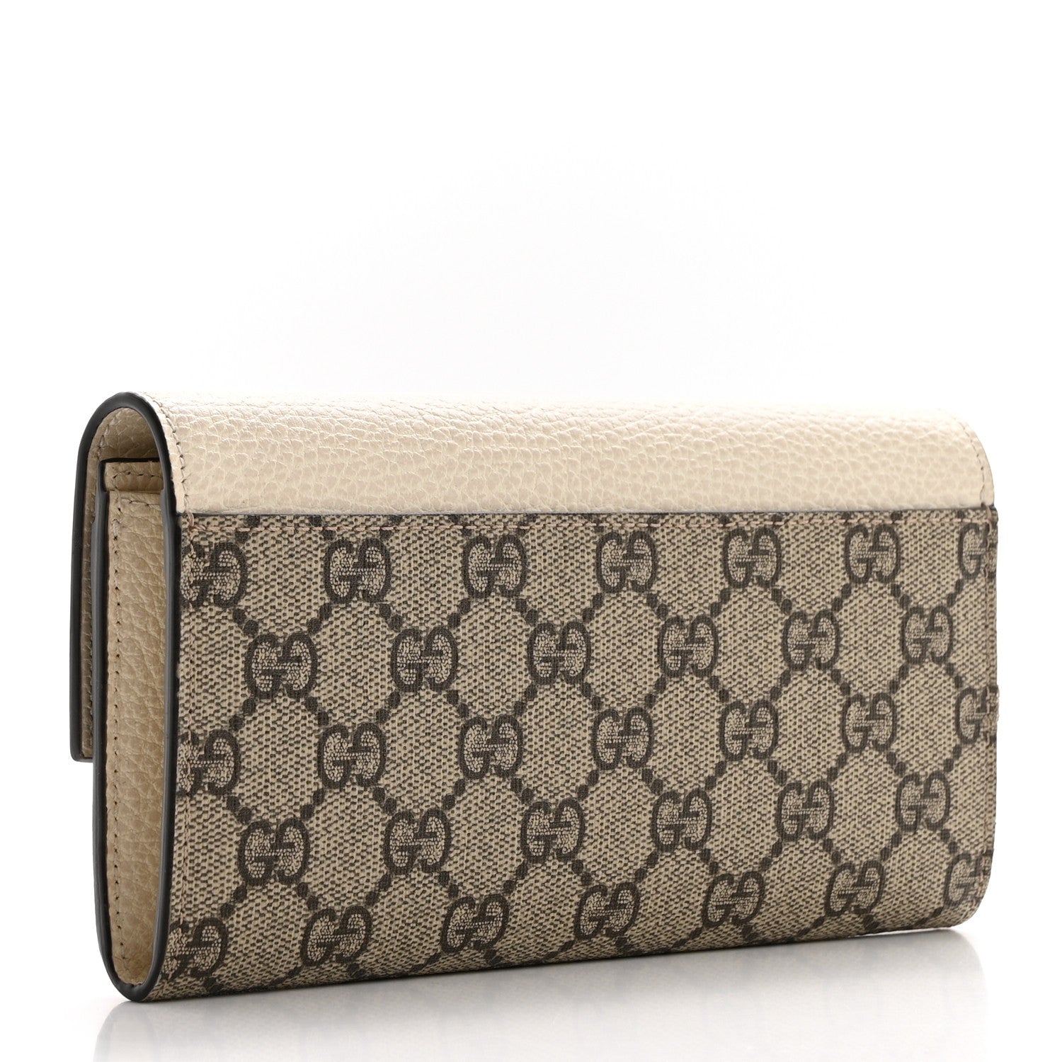 Gucci Dollar Calfskin GG Supreme Monogram GG Marmont Continental Wallet Mystic White Beige Ebony 3 of 9
