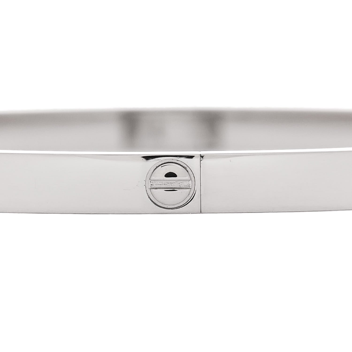 Cartier 18K White Gold Small LOVE Bracelet 17 4 of 8