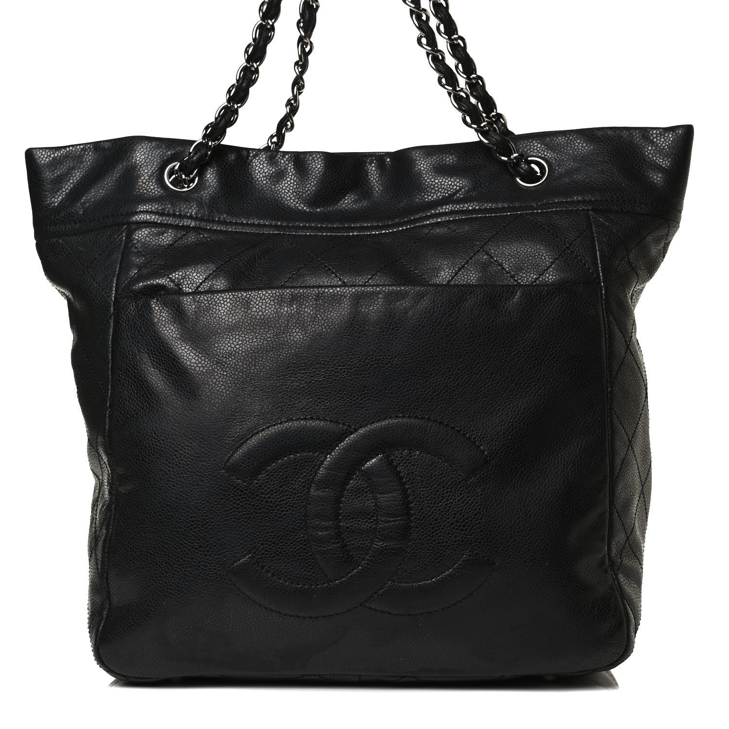 Chanel Soft Caviar Large Timeless CC Shopping Tote Black 8 of 19