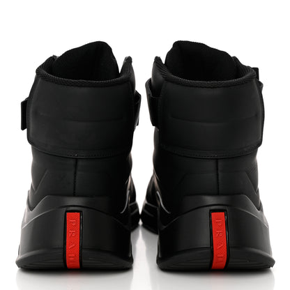 Prada Nubuck Polarius Mens High Top Sneakers 9.5 Black 5 of 17