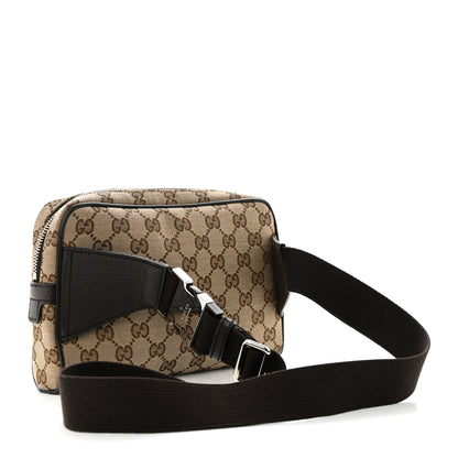 Gucci Monogram Dollar Calfskin Belt Bag Beige Ebony Testa di Moro Marrone Scuro 3 of 12