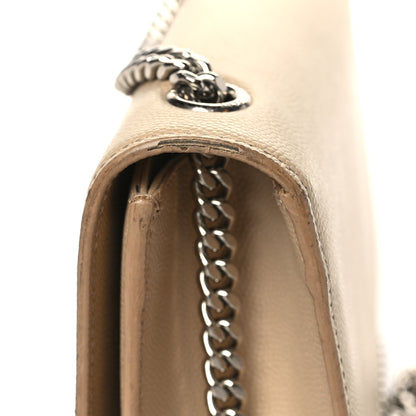 Saint Laurent Grain De Poudre Small Monogram Kate Satchel Dark Beige 14 of 14