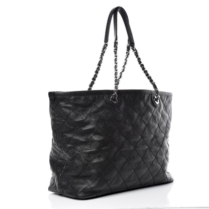 Chanel Grained Calfskin Quilted Large Daily Tote Black 4 of 12