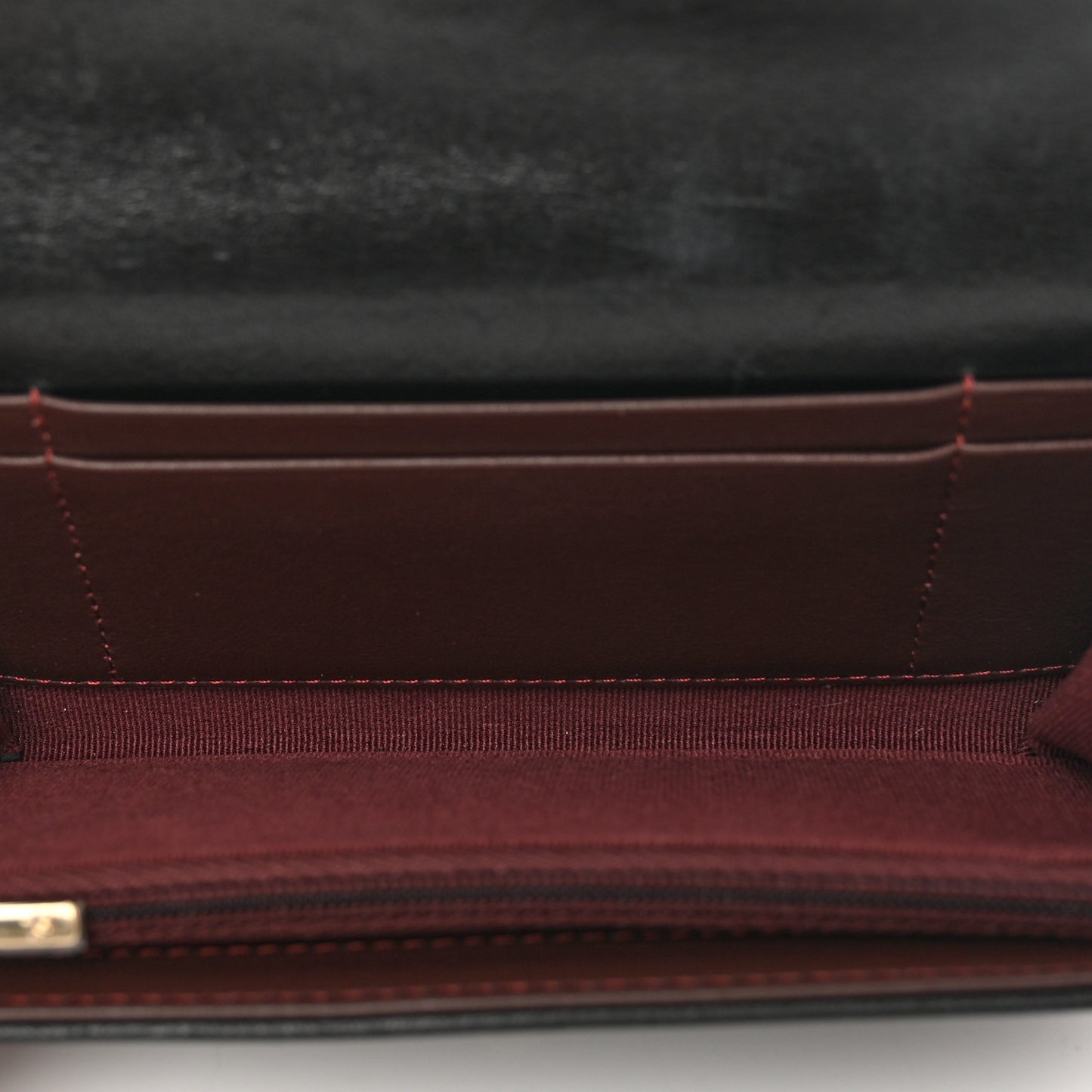 Lambskin Quilted Medium Flap Wallet Black