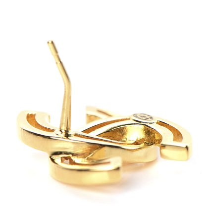 Chanel Metal Obazine CC Earrings Gold 4 of 6