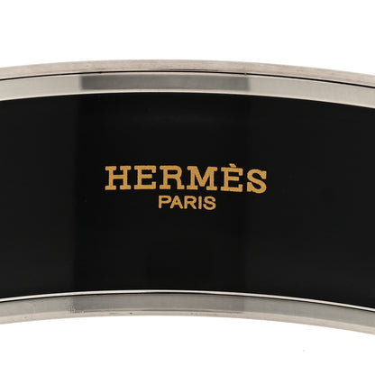 Hermes Enamel Printed Wide Balcons du Guadalquivir Bracelet Silver 4 of 4
