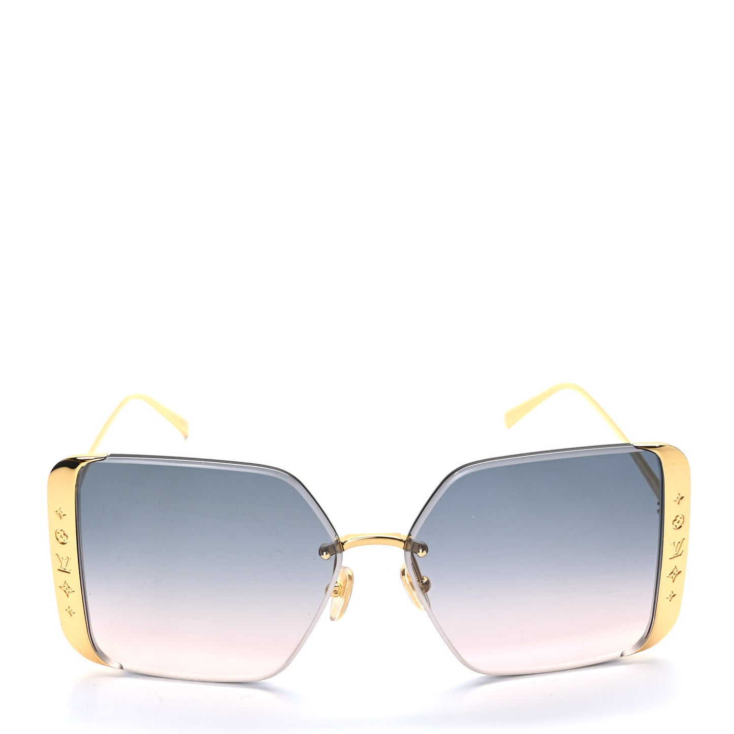 Metal LV Moon Square Sunglasses Z1994U Gold