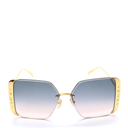 Louis Vuitton Metal LV Moon Square Sunglasses Z1994U Gold 2 of 8