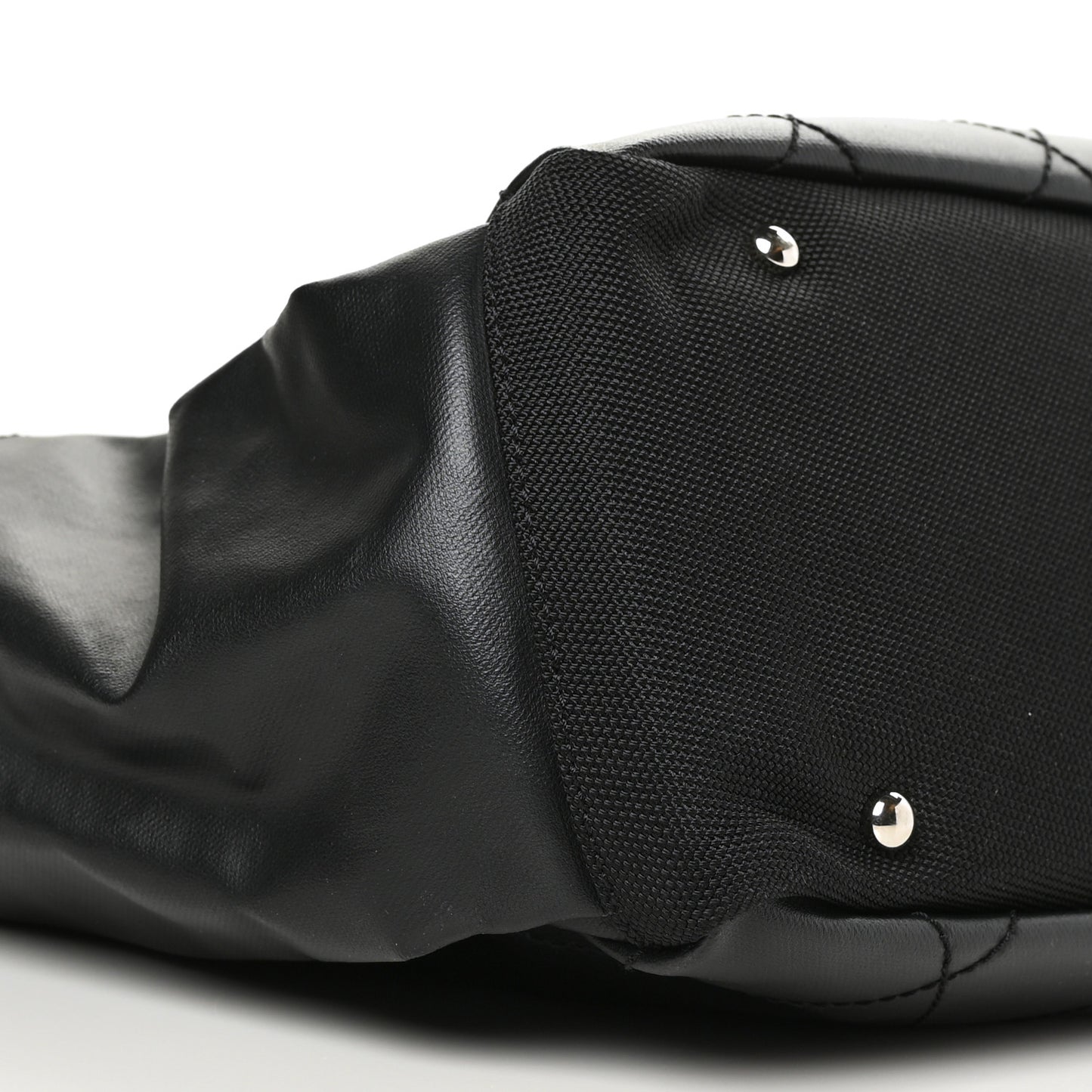 Coated Canvas Quilted Large Paris Biarritz Tote Black