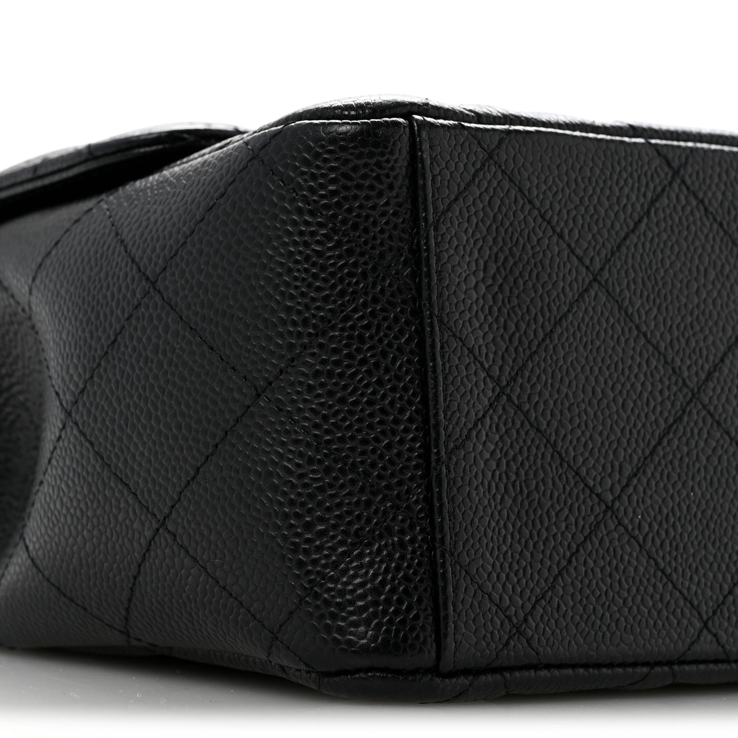 Caviar Quilted Maxi Double Flap Black