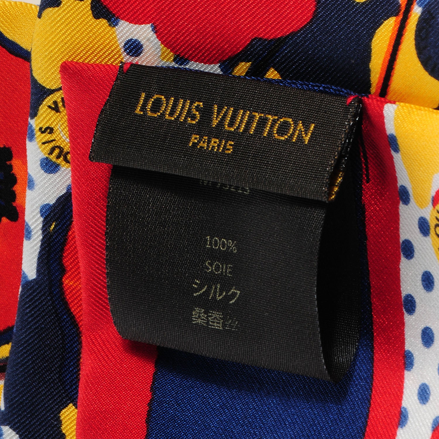 Louis Vuitton Silk Hibiscus Bandeau Blue 8 of 9
