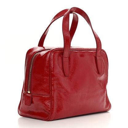 Saint Laurent Textured Patent Mini Y-Mail Tote Red 2 of 9