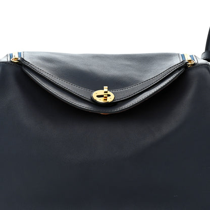 Hermes Swift Verso Lindy 30 Bleu Indigo Orange Poppy 8 of 12