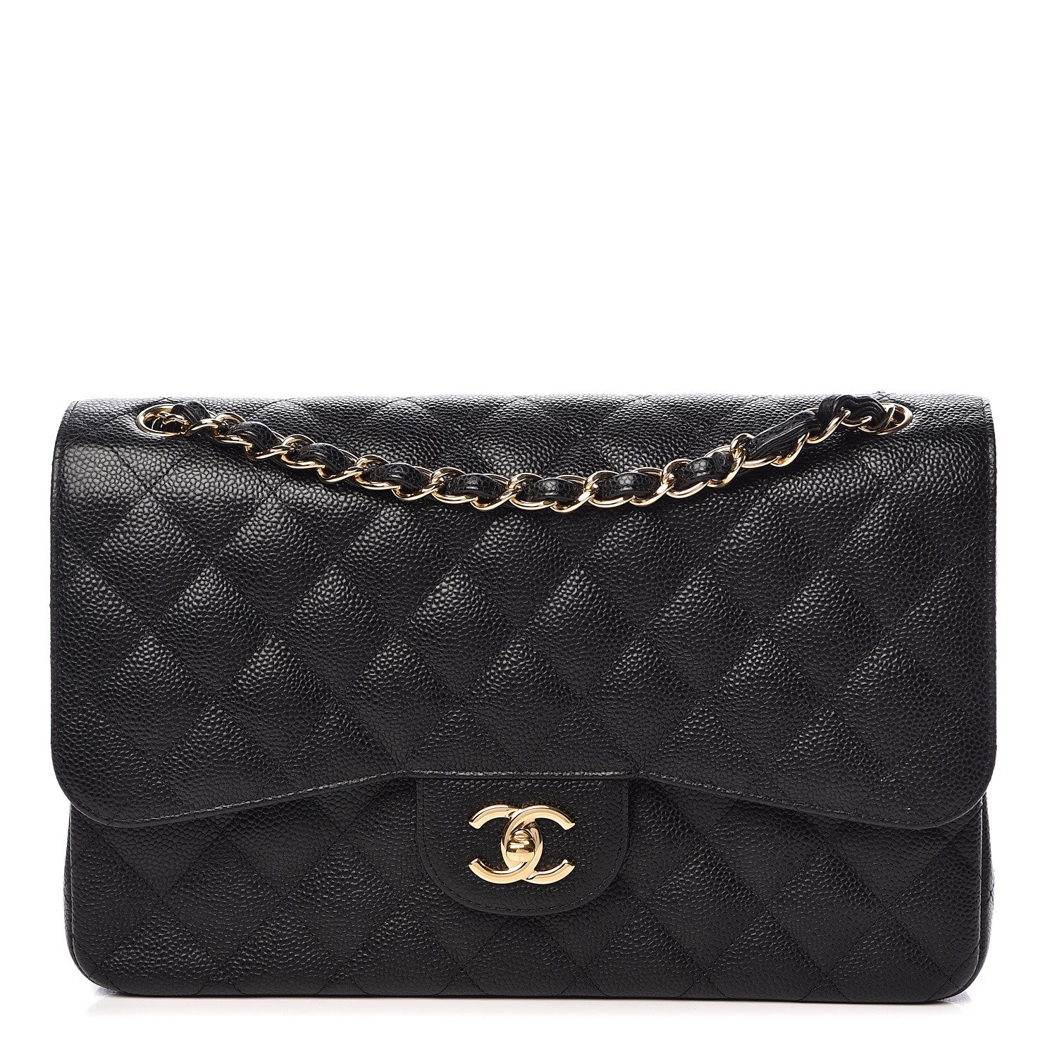Chanel Caviar Quilted Jumbo Double Flap Black 1 of 10
