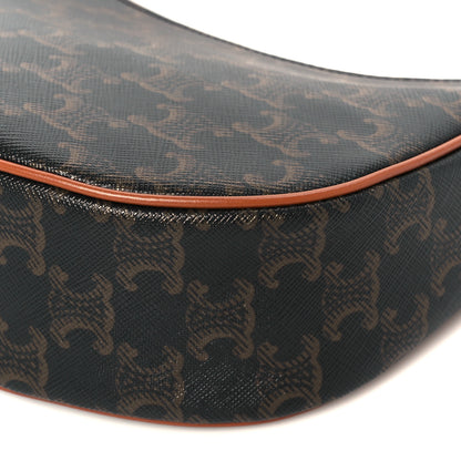 Celine Triomphe Canvas Calfskin Ava Shoulder Bag Tan 11 of 11