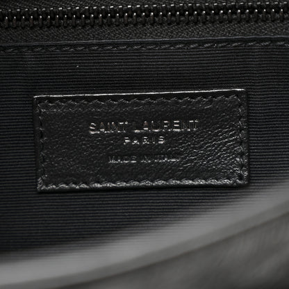 Saint Laurent Crinkled Calfskin Matelasse Monogram Medium Niki Chain Satchel Black 6 of 10