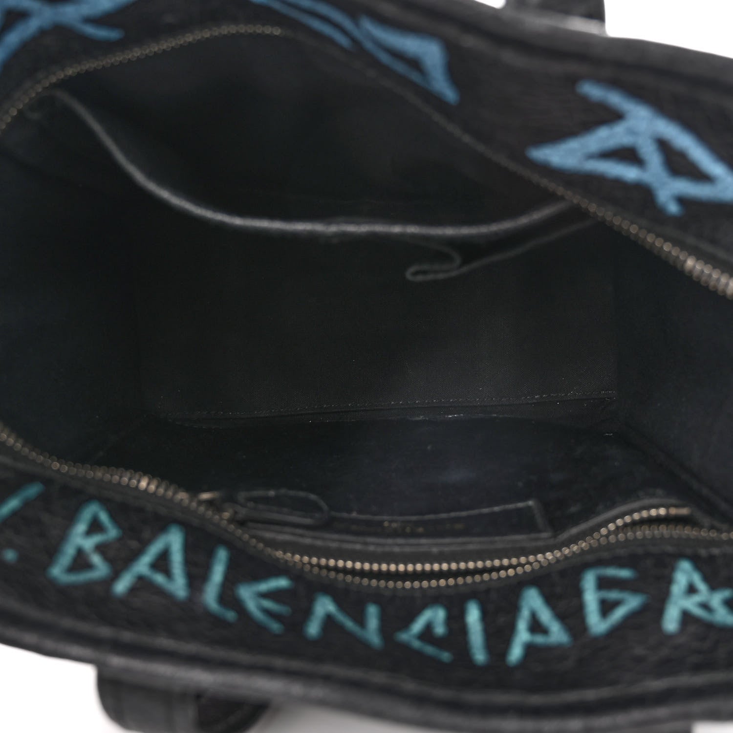 Balenciaga Agneau Arena Graffiti All Over XS Bazar Shopper Tote Black Multicolor 5 of 12