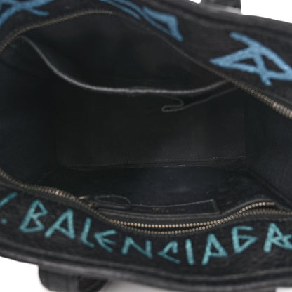 Balenciaga Agneau Arena Graffiti All Over XS Bazar Shopper Tote Black Multicolor 5 of 12