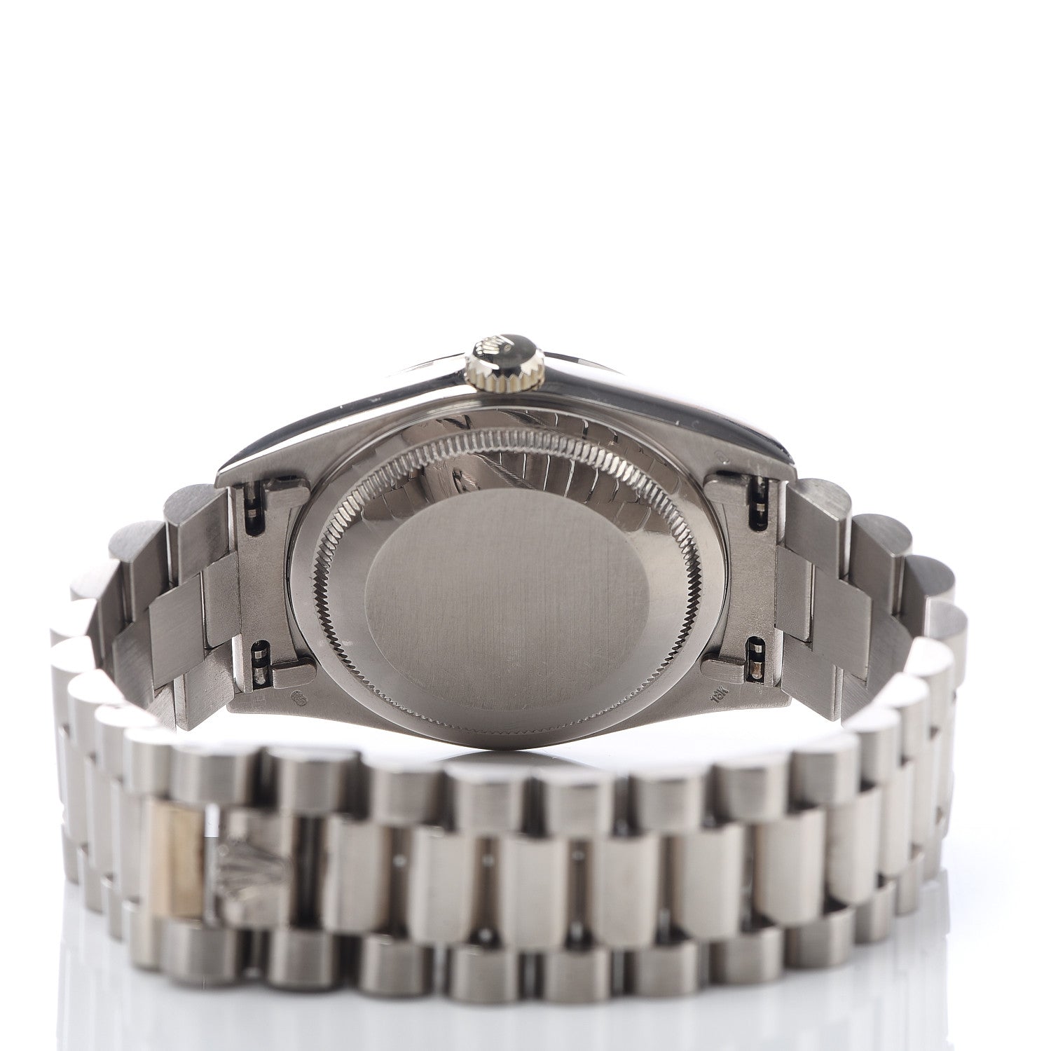 Rolex 18K White Gold Diamond 36mm Oyster Perpetual Day-Date President Watch Bright Blue 18239 5 of 6