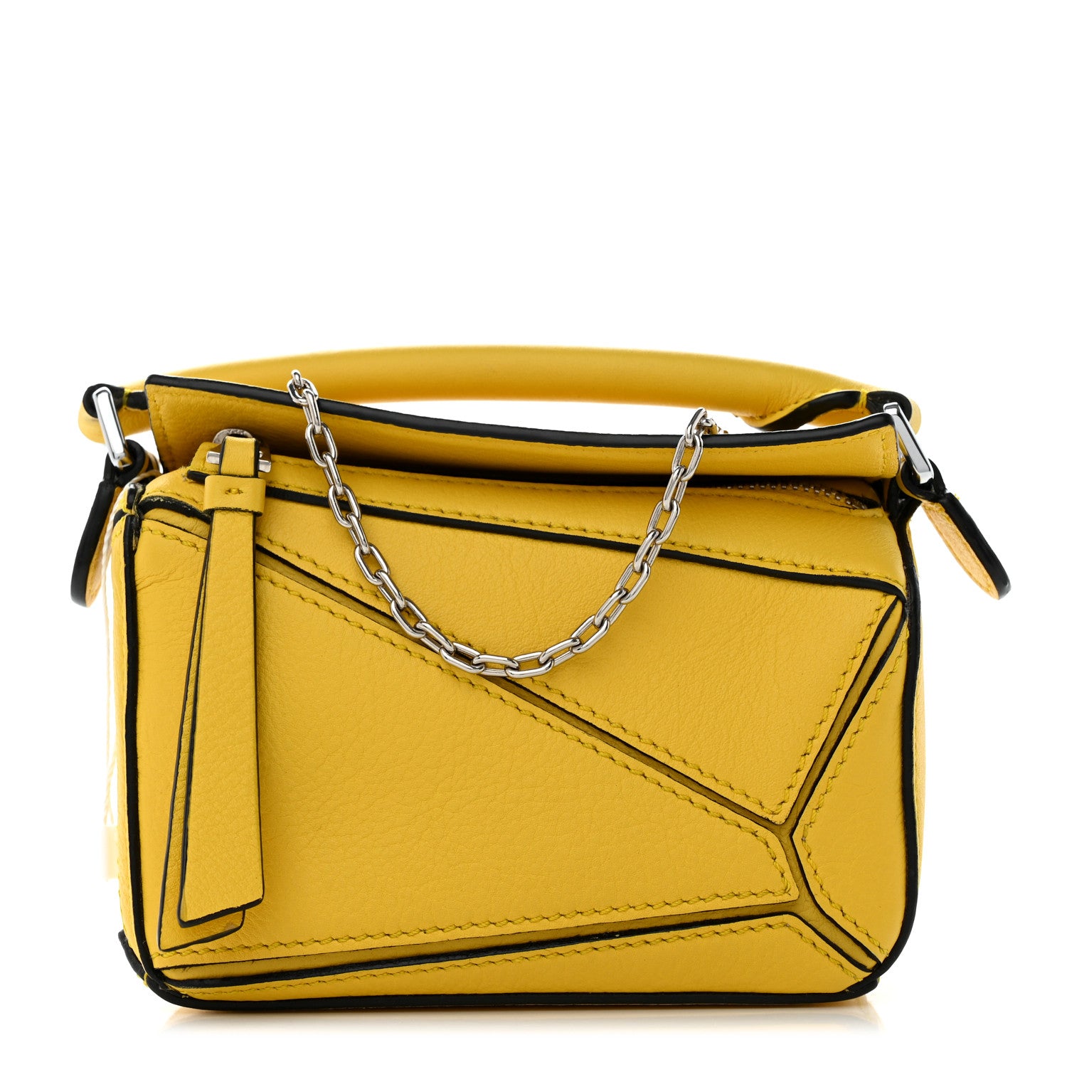 Loewe Calfskin Nano Puzzle Bag Yellow 1 of 8
