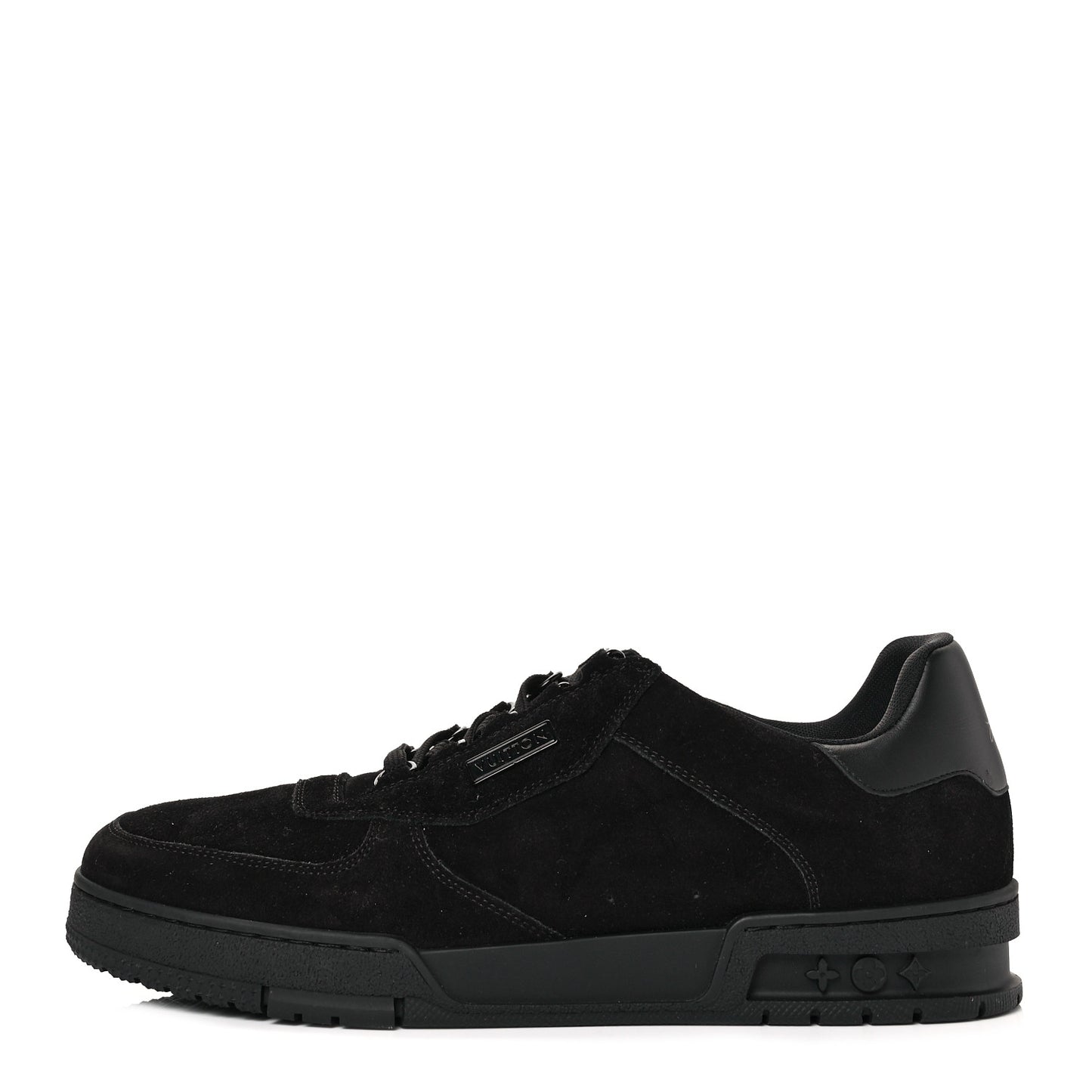 Suede Mens LV Trainer Sneakers 9 Black