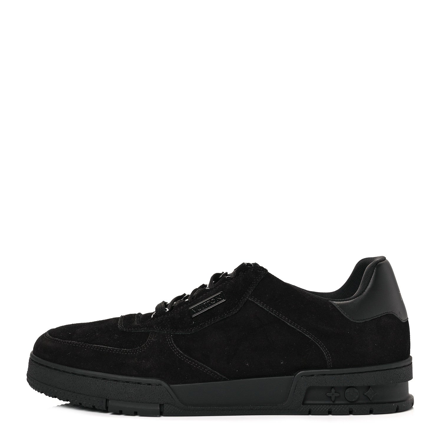 Louis Vuitton Suede Mens LV Trainer Sneakers 9 Black 1 of 8