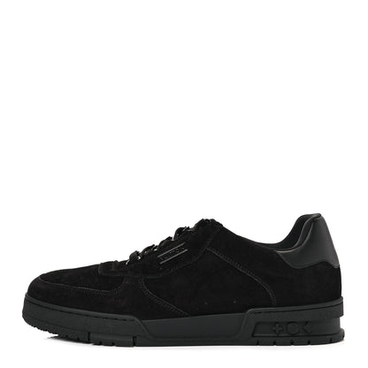 Louis Vuitton Suede Mens LV Trainer Sneakers 9 Black 1 of 8