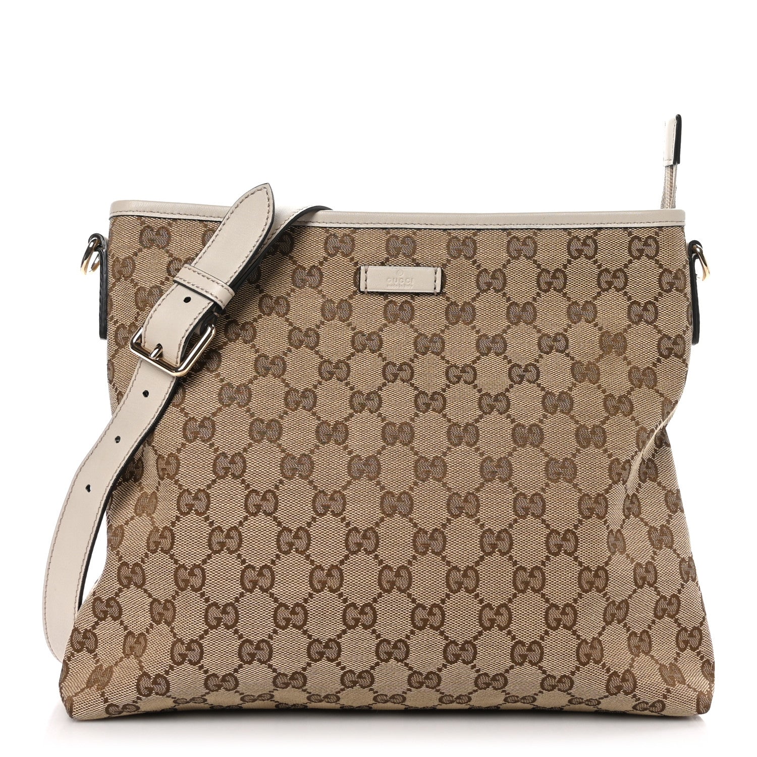 Gucci Monogram Medium Flat Messenger Bag Off White 1 of 9