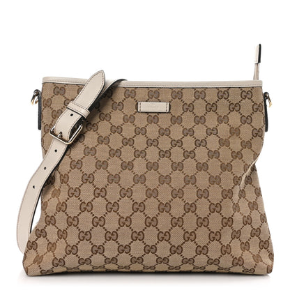 Gucci Monogram Medium Flat Messenger Bag Off White 1 of 9
