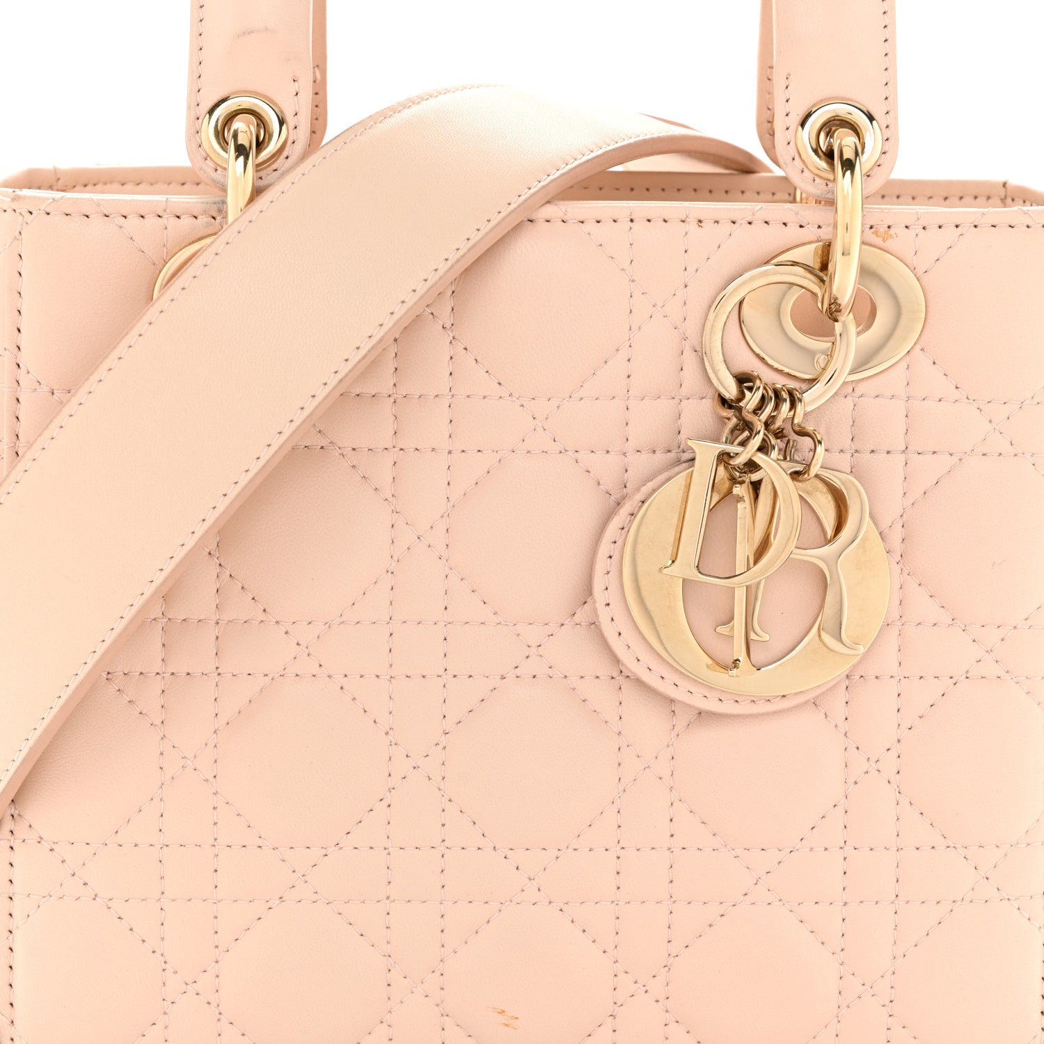 Christian Dior Lambskin Cannage Small Lucky Badges My Lady Dior Light Pink 10 of 15