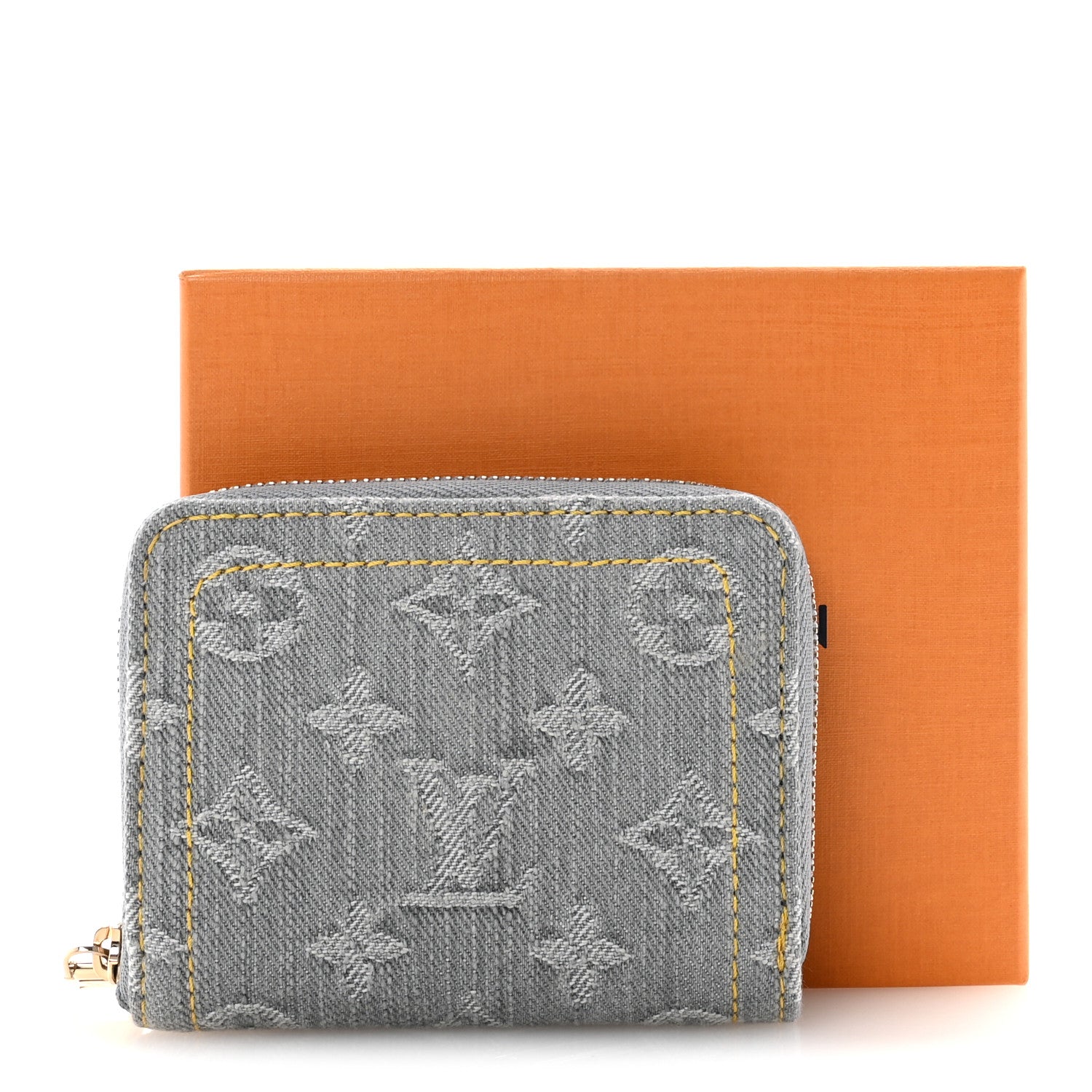 Louis Vuitton Denim Monogram Zippy Coin Purse Washed Gray 1832966 Louis Vuitton Denim Monogram Zippy Coin Purse Washed Gray 1832966