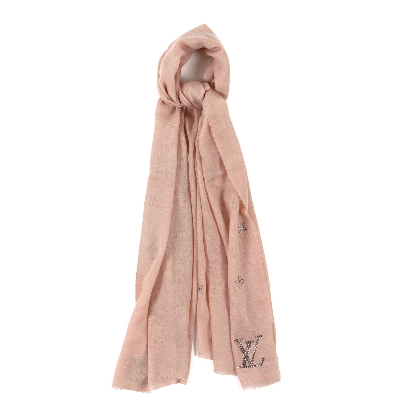 Cashmere Swarovski Crystal Monte Carlo Stole Rose Pale